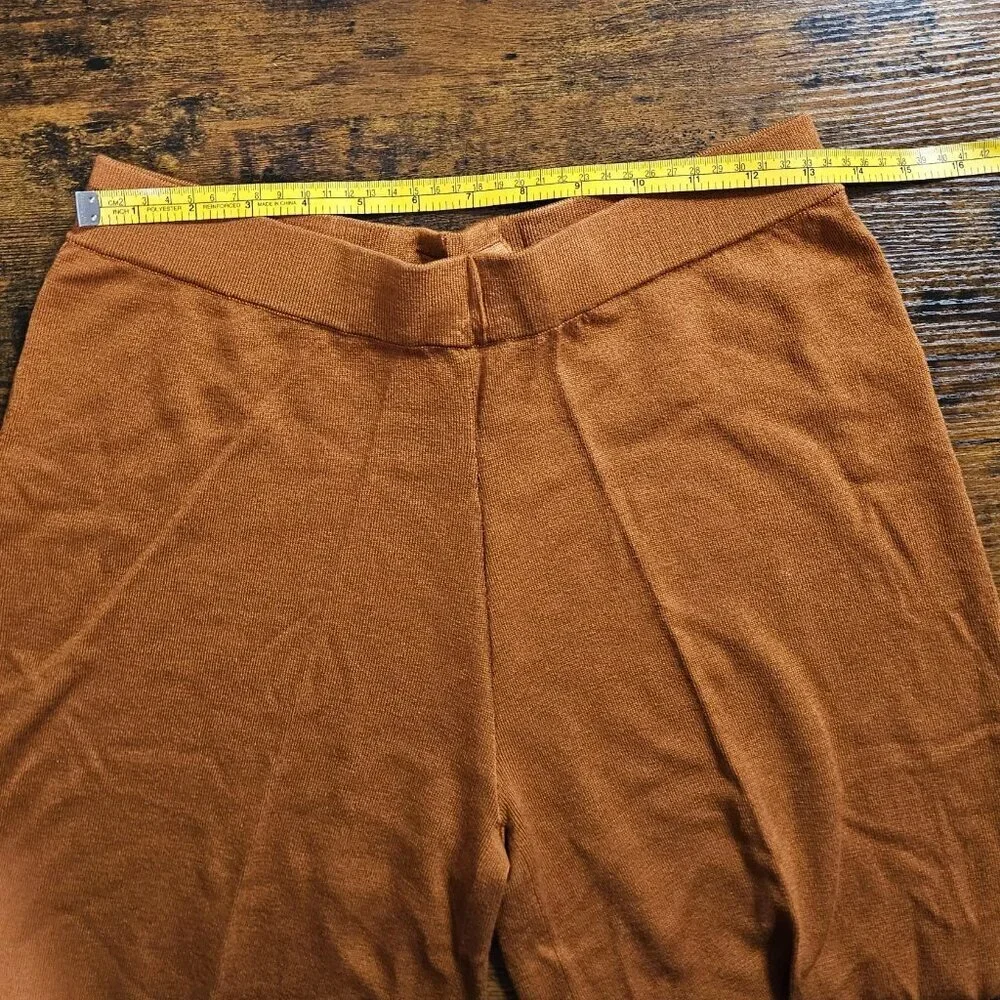 Target Rust Orange Knit Wide Pants Culottes S and XXL - Picture 7 of 9